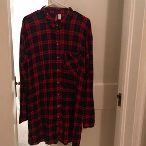 Flannel tunic